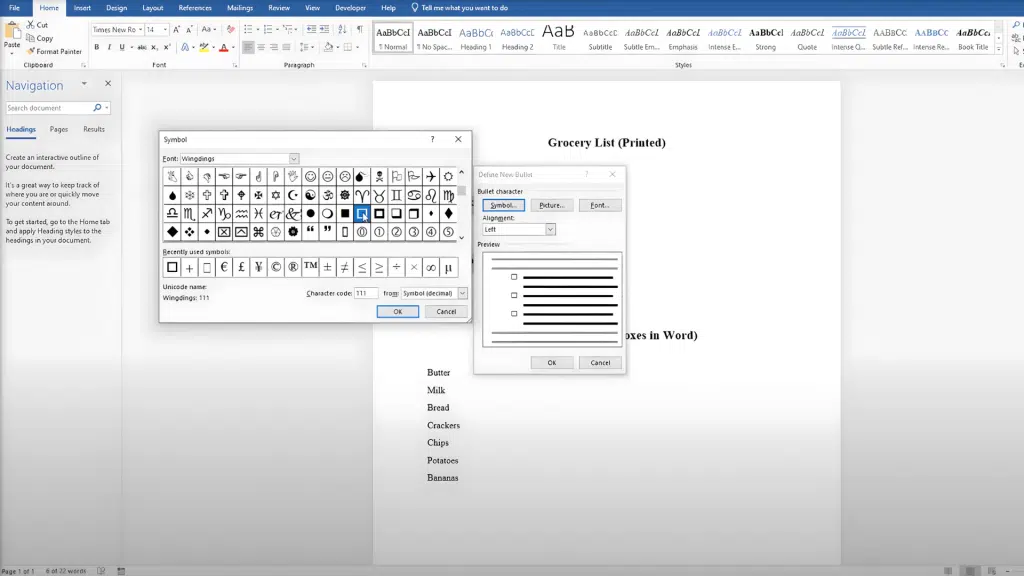 choose a checkbox symbol
