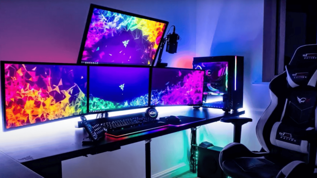 how to tailor a four monitor setup for different users