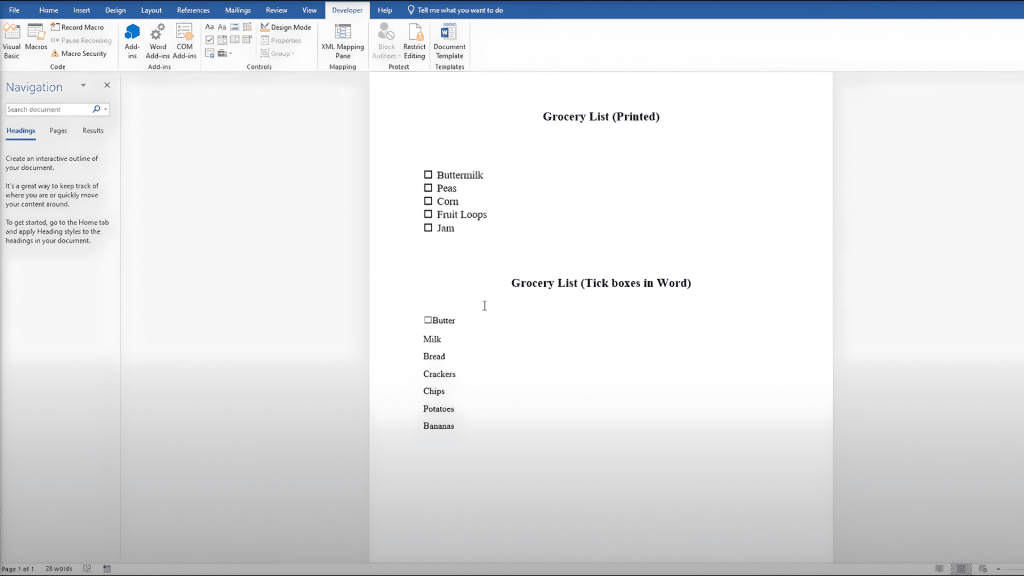 insert clickable boxes