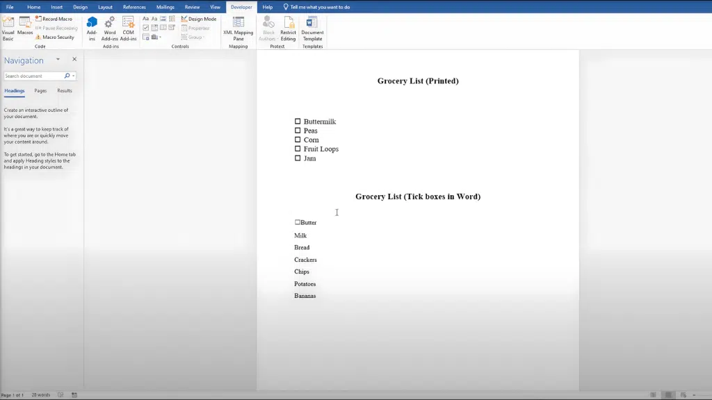 insert clickable boxes