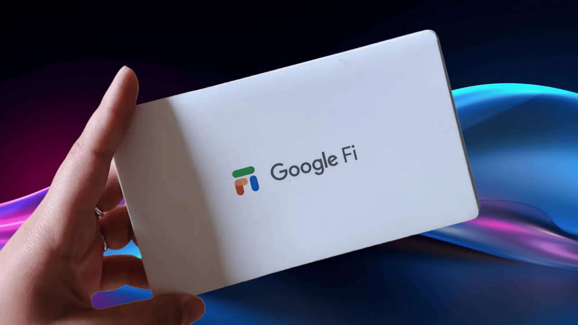 google fi illustration with people using devices and colorful background representing wireless connectivity