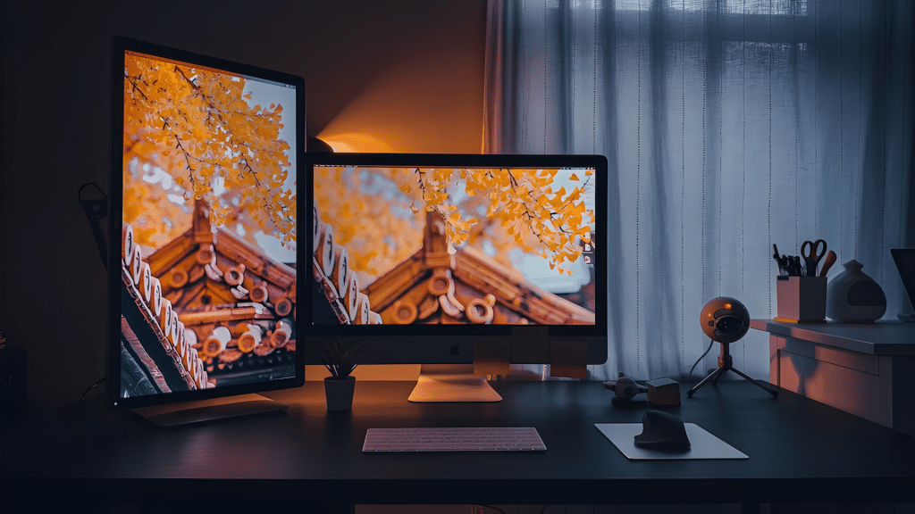 how to set up a vertical monitor