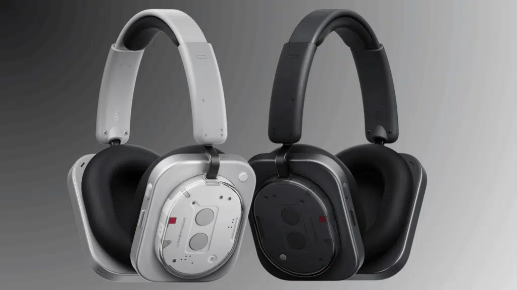 an infographic showing close-ups of headphone controls like the paddle, roller, and button with descriptive labels.