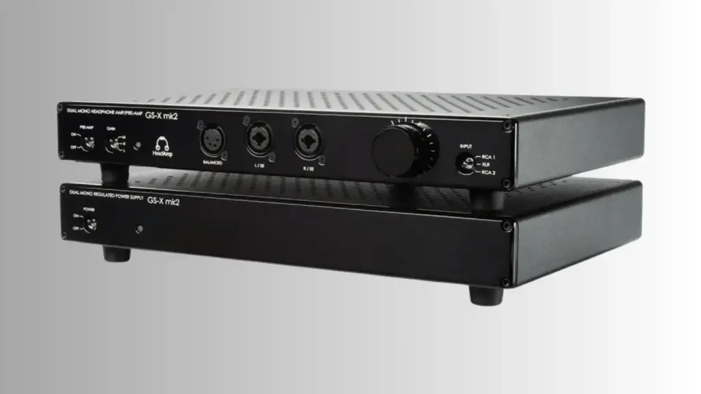 HeadAmp GS-X MKII balanced headphone amplifier with high dynamic range designed for detailed and accurate audio playback