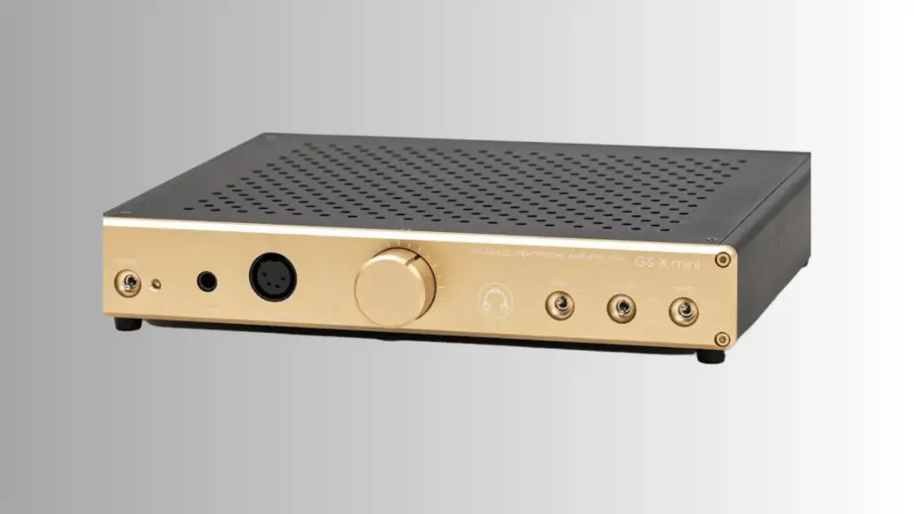 HeadAmp GS-X Mini compact balanced headphone amplifier delivering high dynamic range and clear audiophile sound performance