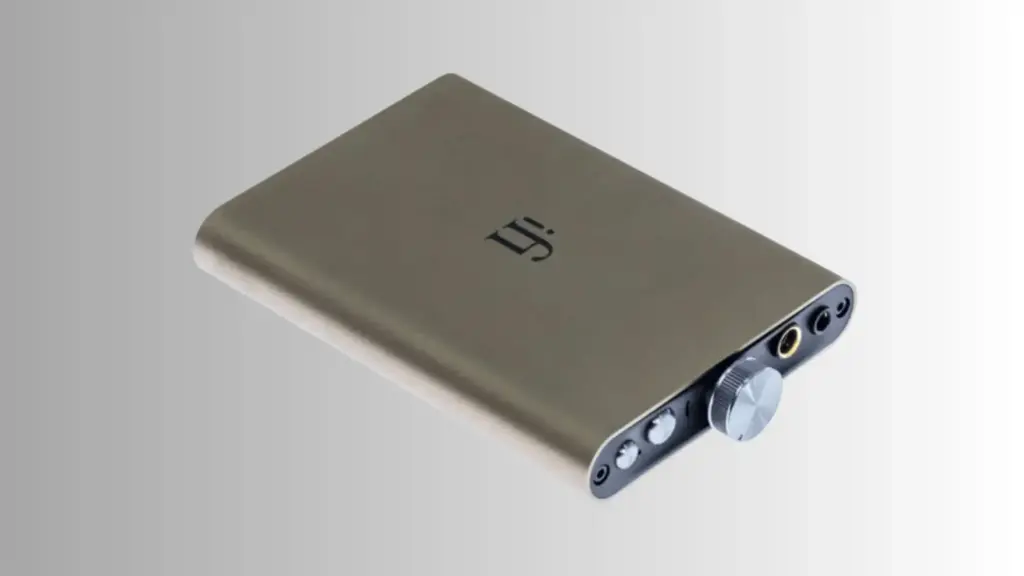 The iFi Hip-DAC is a portable DAC and headphone amplifier that connects to phones or laptops to improve sound clarity and power output for headphones