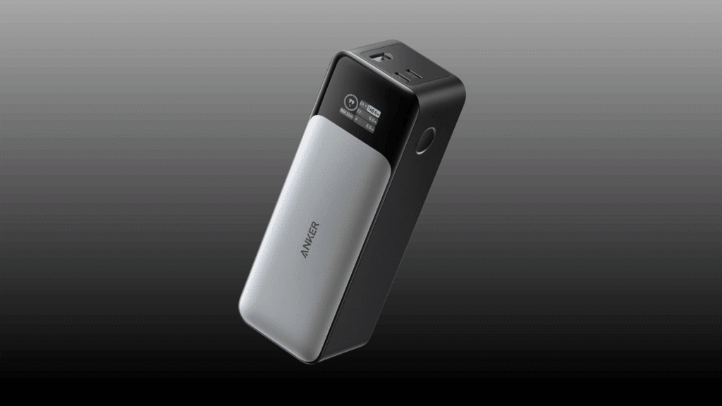 anker 737 power bank with smart digital display, high-capacity portable charger with usb-c fast charging for phones, tablets, and laptops