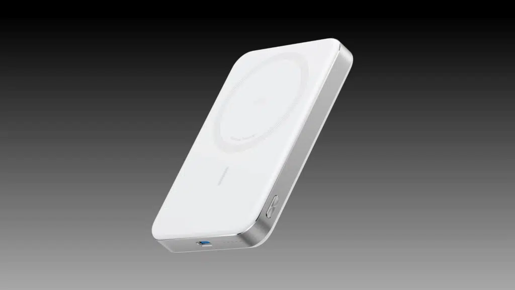 anker wireless power bank with qi charging pad, slim portable charger with usb port for smartphones and wireless charging devices