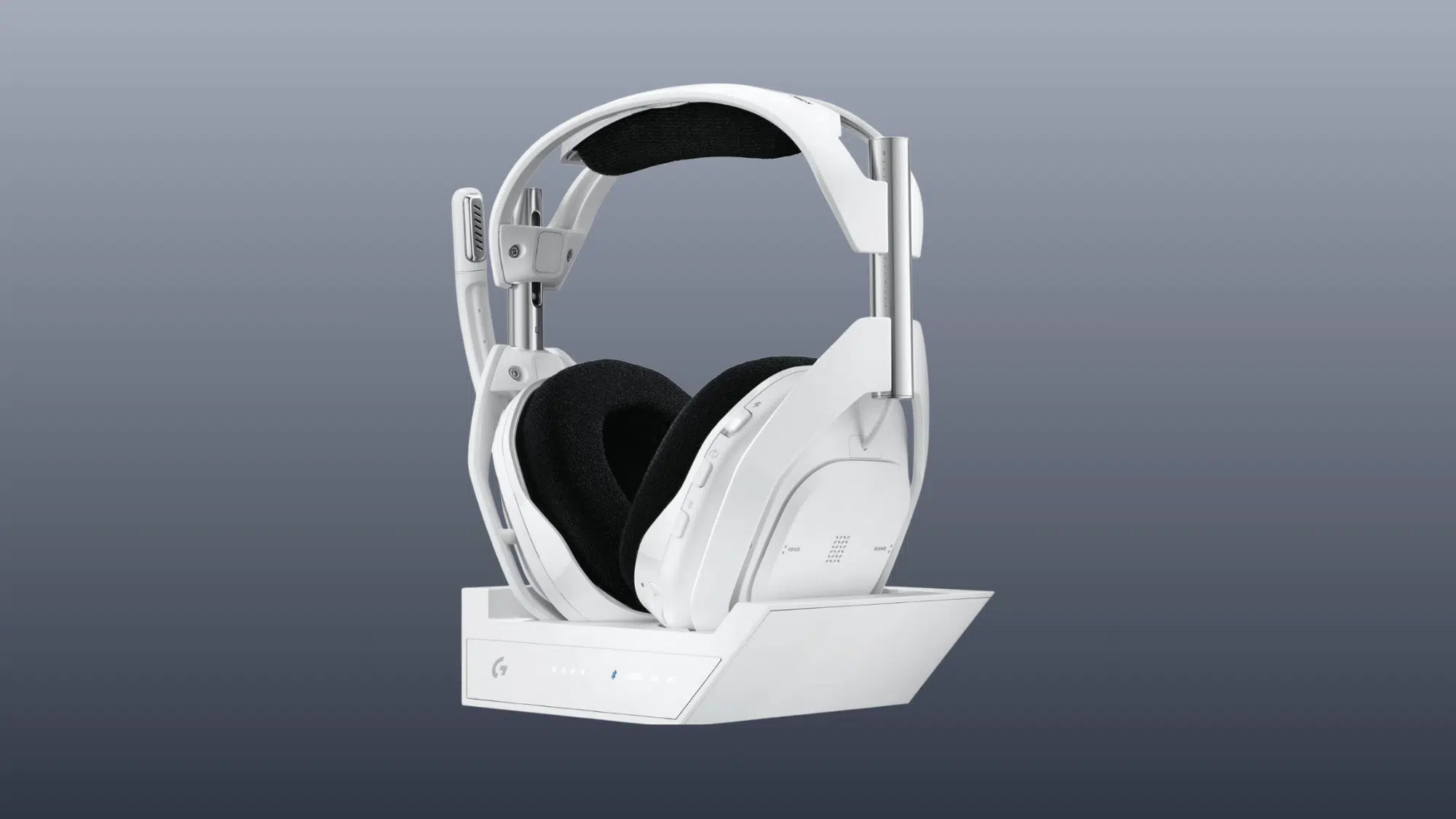 astro a50 x wireless gaming headset on plain background