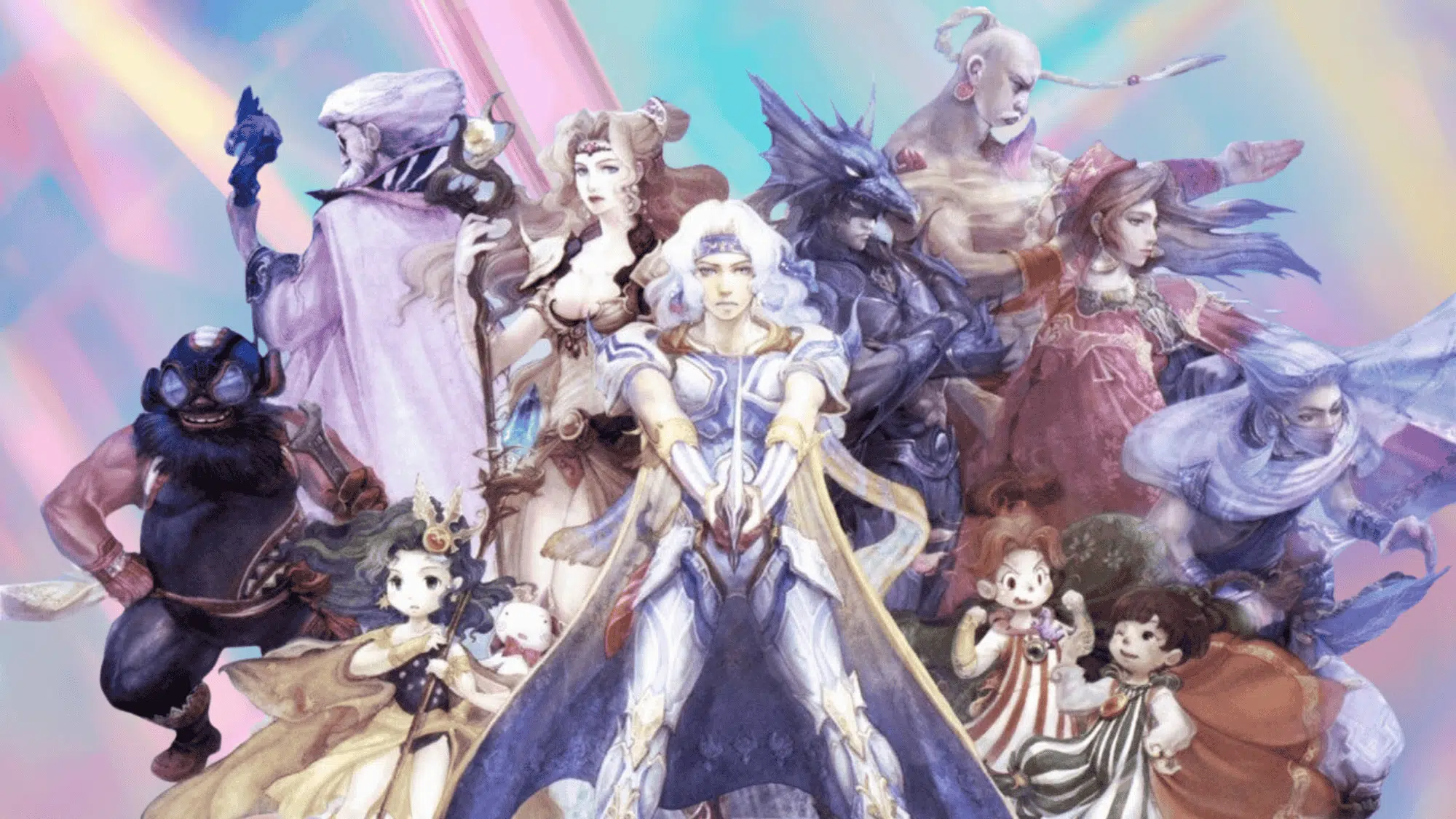 final fantasy ix characters group artwork featuring zidane garnet vivi and party in a colorful fantasy illustration (1)
