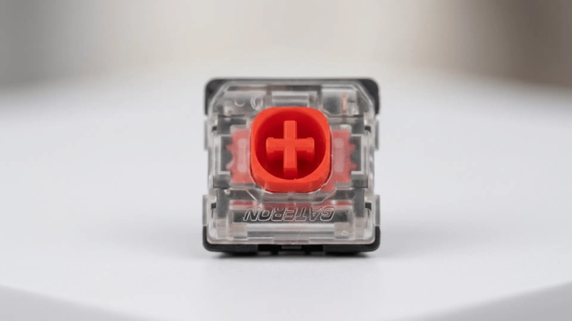gateron ks 33 low profile silent switch showing slim design and muted colors on simple background