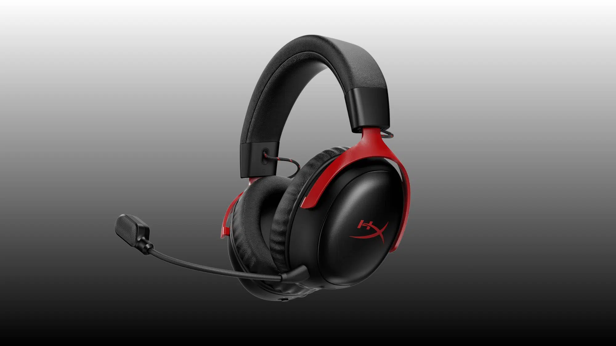 hyperx cloud III gaming headset on plain background