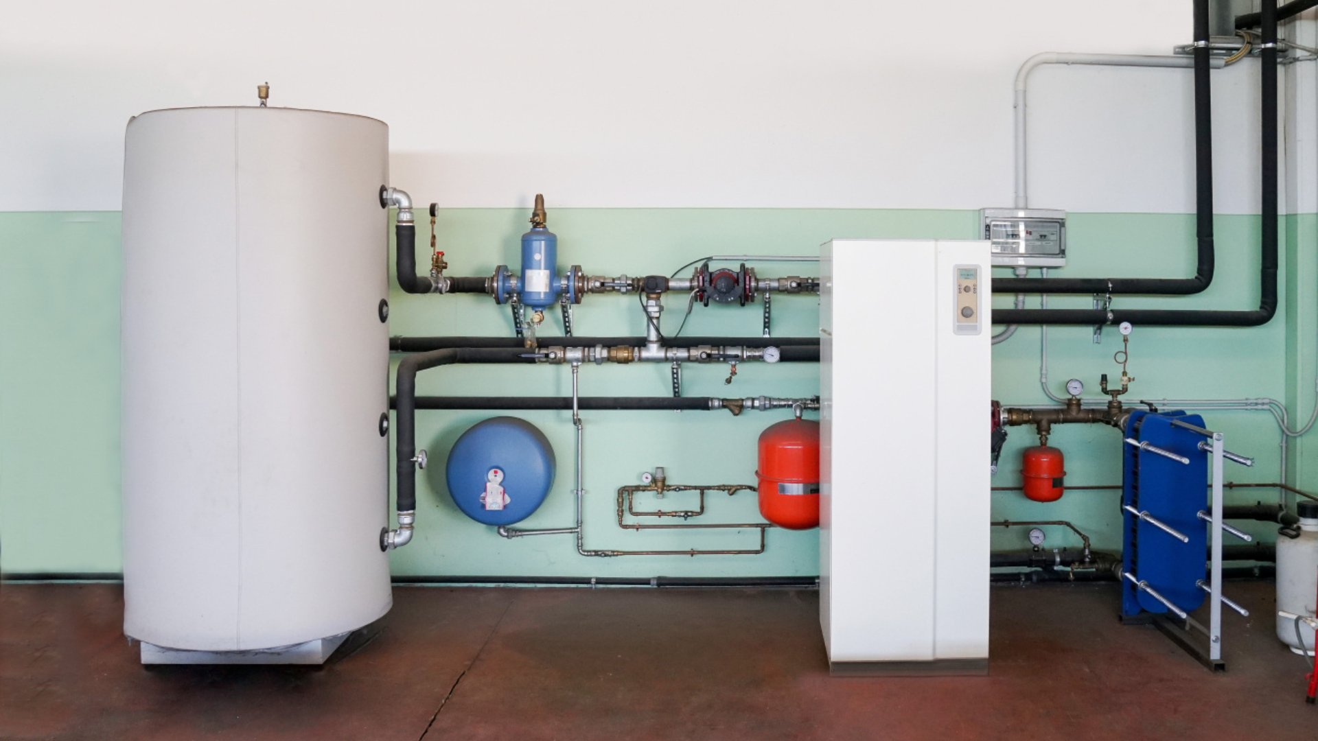 heat pump system outside a home showing energy efficient heating and cooling setup