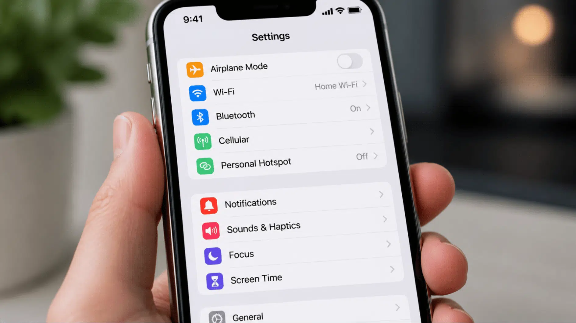 iphone settings screen showing screen time option ready to begin parental controls setup (1)