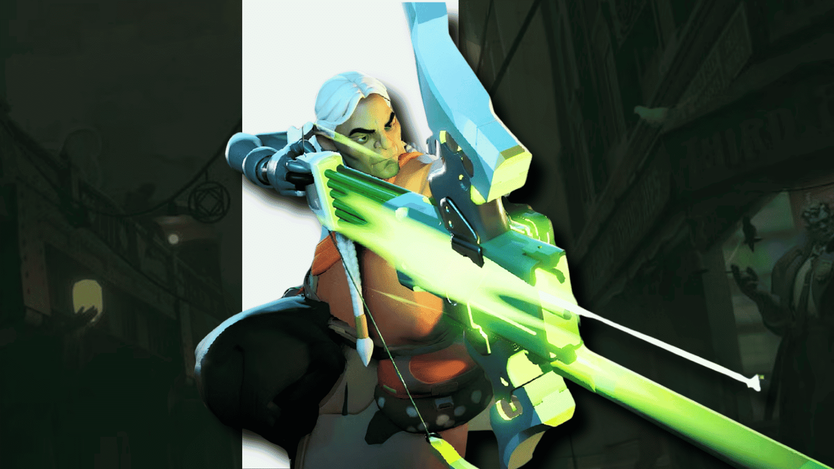 3d style presentation of deadlock character grey talon in a detailed game environment presentation