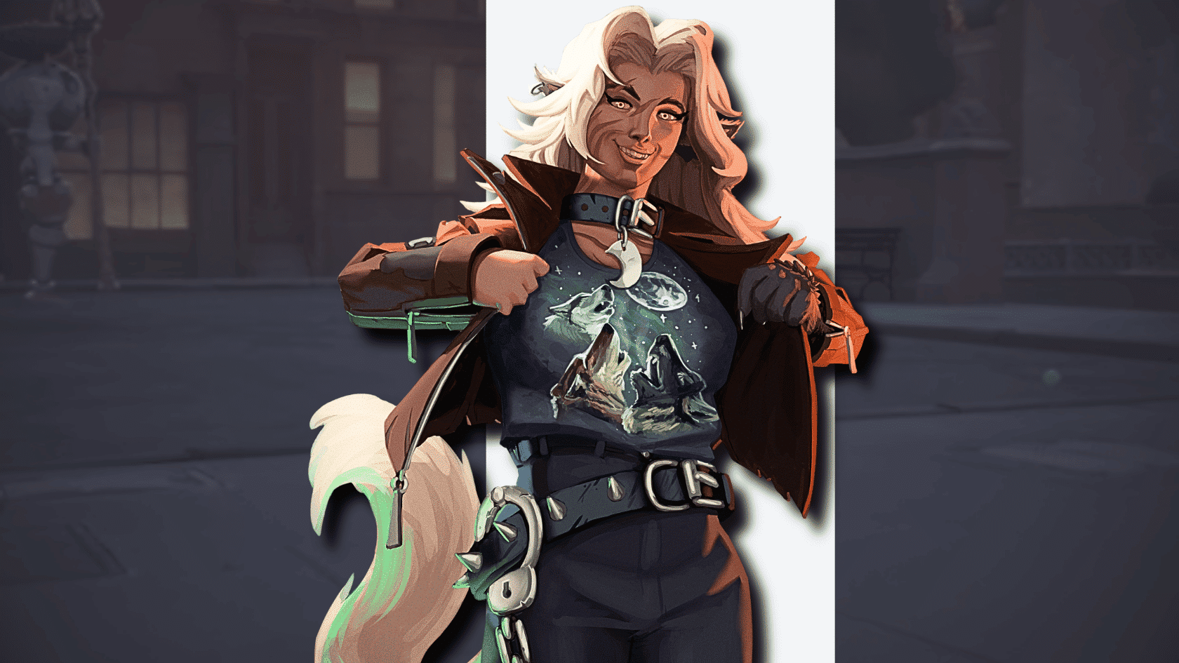 3d style presentation of deadlock character silver in a detailed game environment presentation