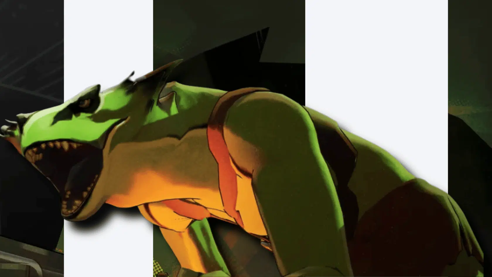 3d style presentation of deadlock character vyper in a detailed game environment presentation