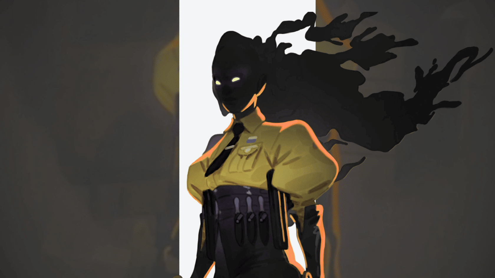 a 3d style presentation of deadlock character haze in a detailed game environment presentation