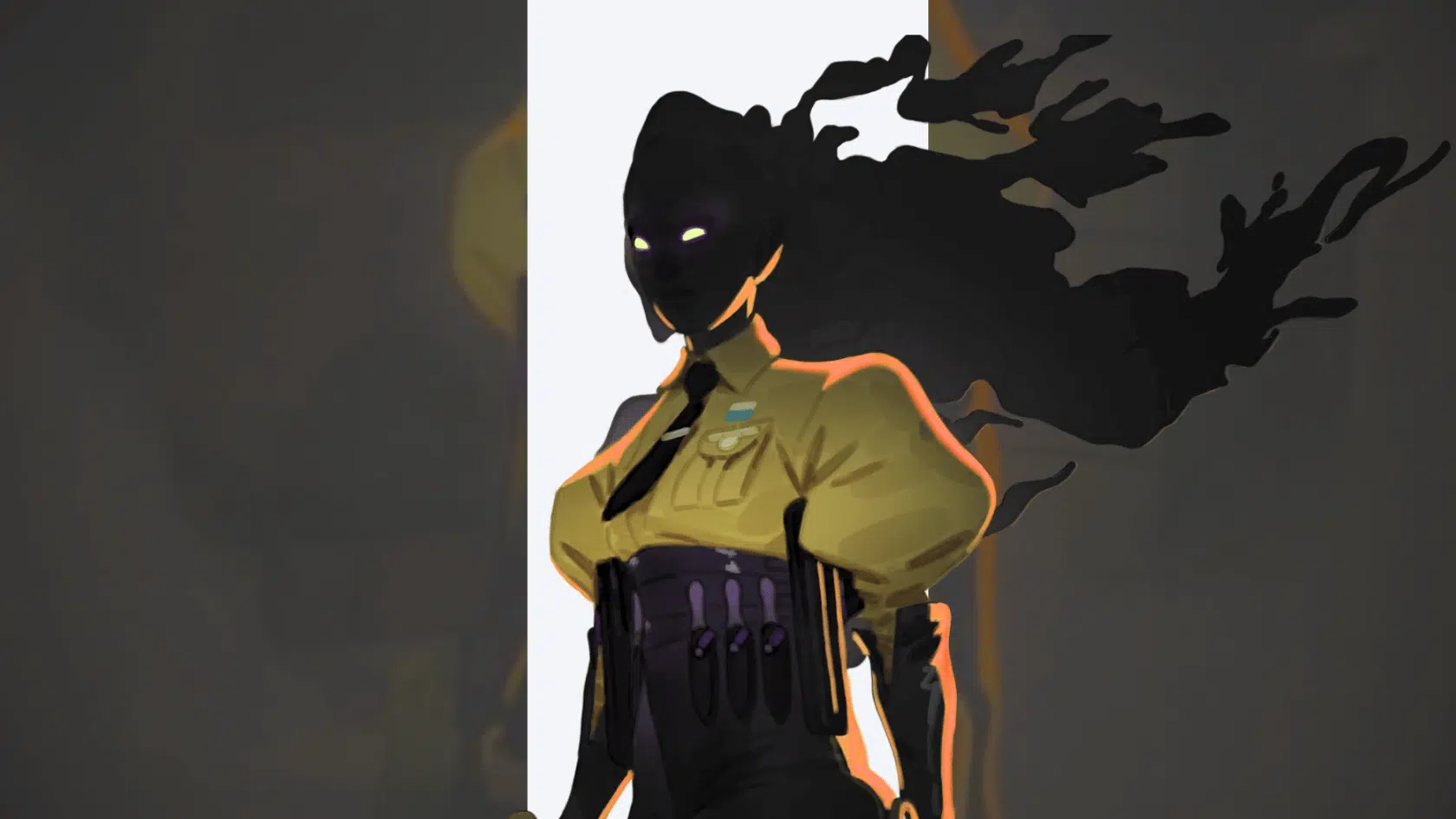 a 3d style presentation of deadlock character haze in a detailed game environment presentation