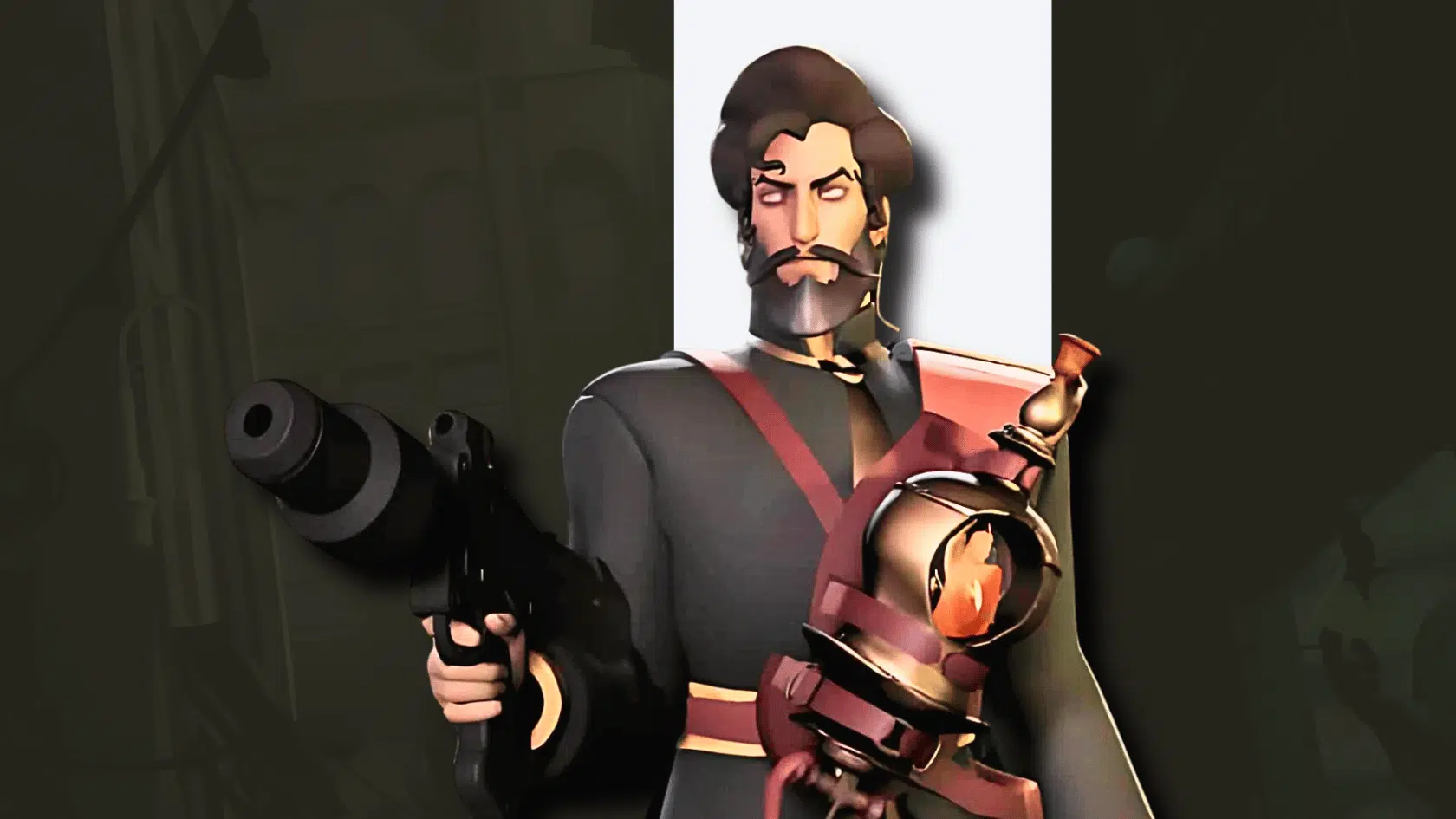 a 3d style presentation of deadlock character mirage in a detailed game environment presentation