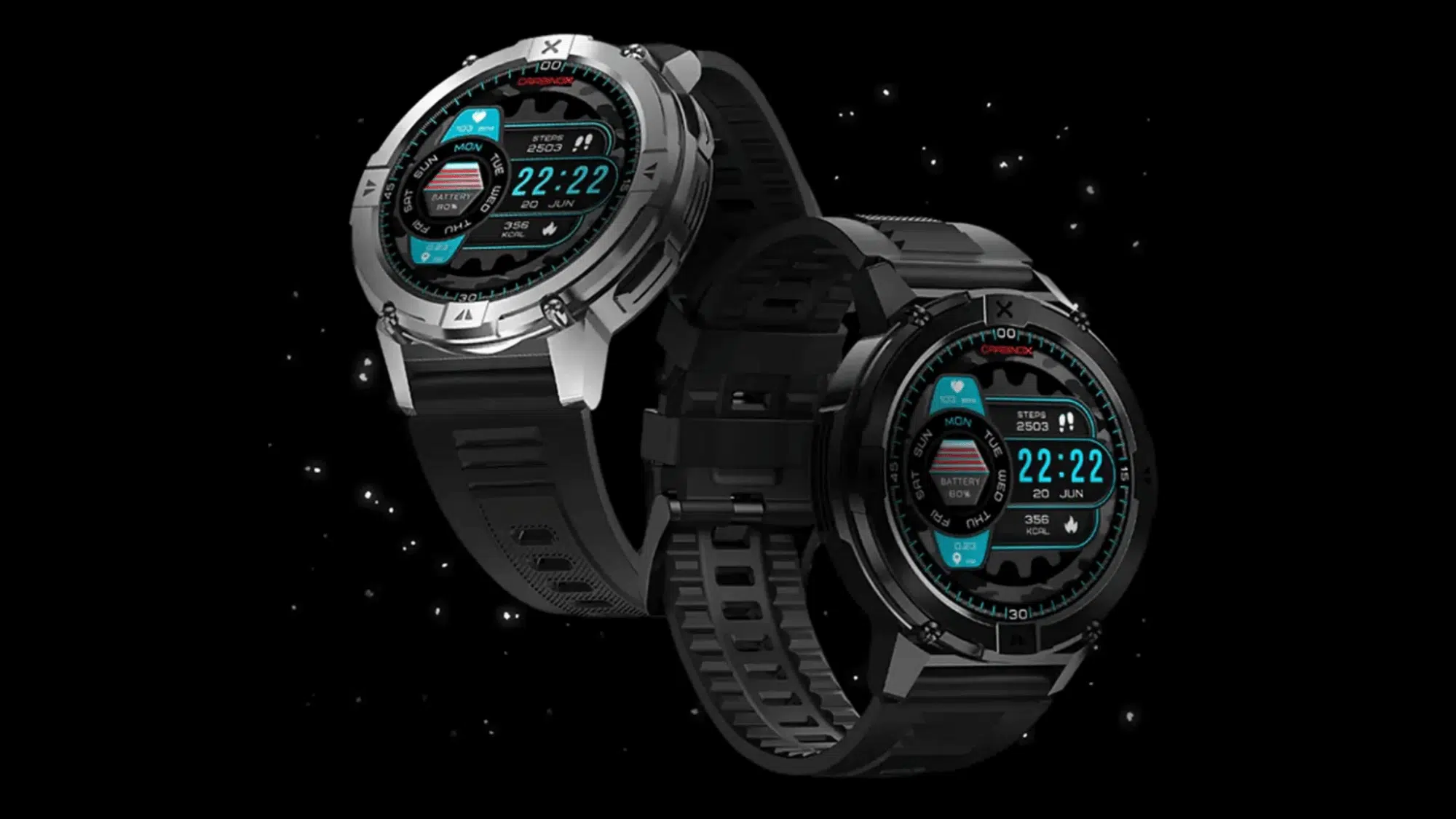 carbinox-lux-teal-smartwatch-with-rectangular-display-and-fitness-tracking-feature