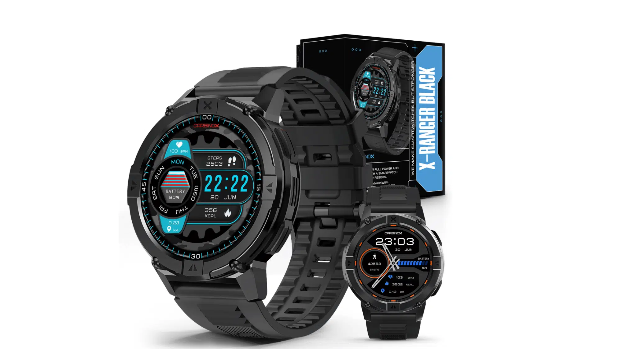 carbinox-x-ranger-smartwatch-with-black-case-and-blue-digital-display