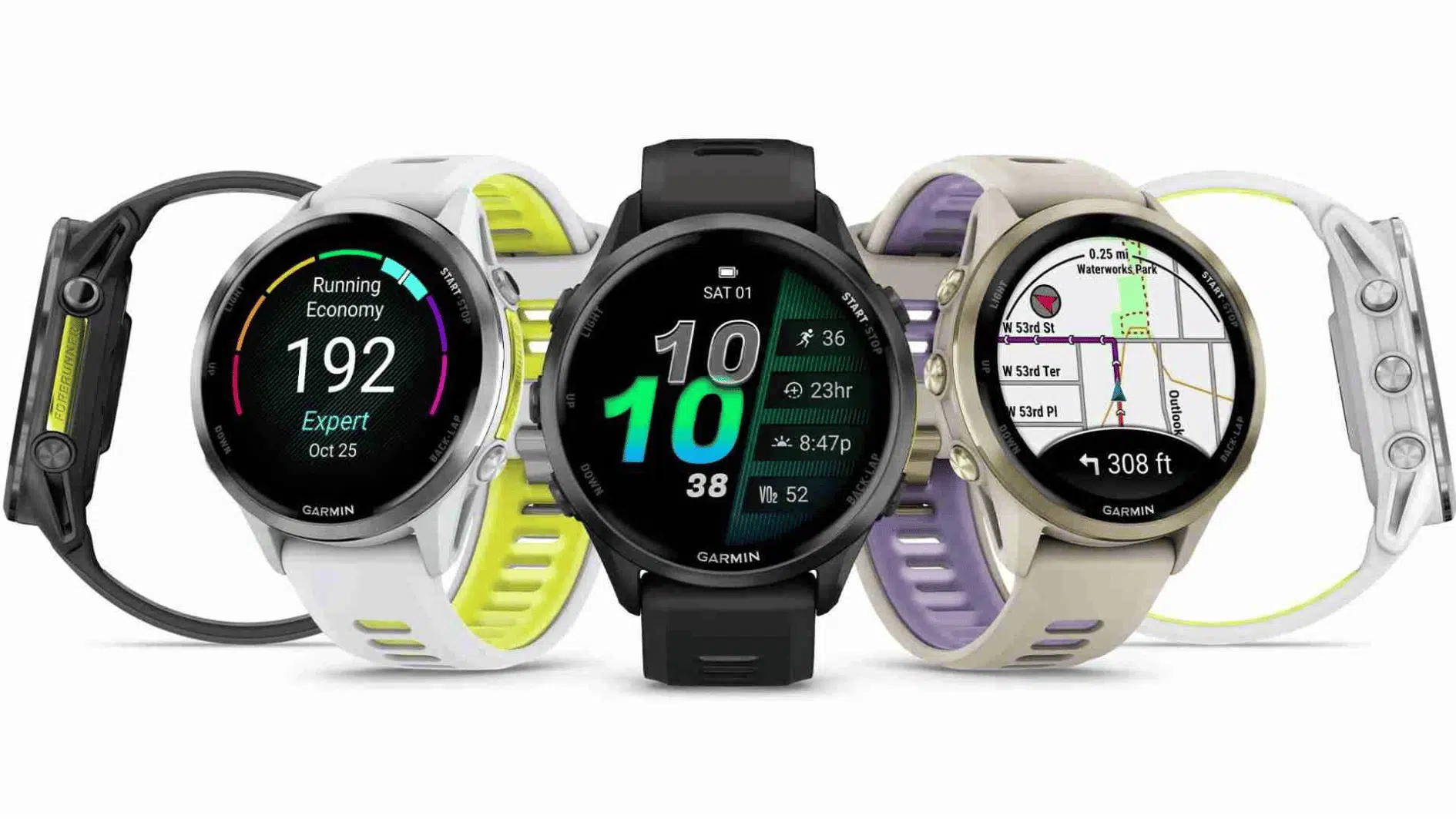 garmin forerunner 970 watches showing fitness tracking features and gps navigation display (1)
