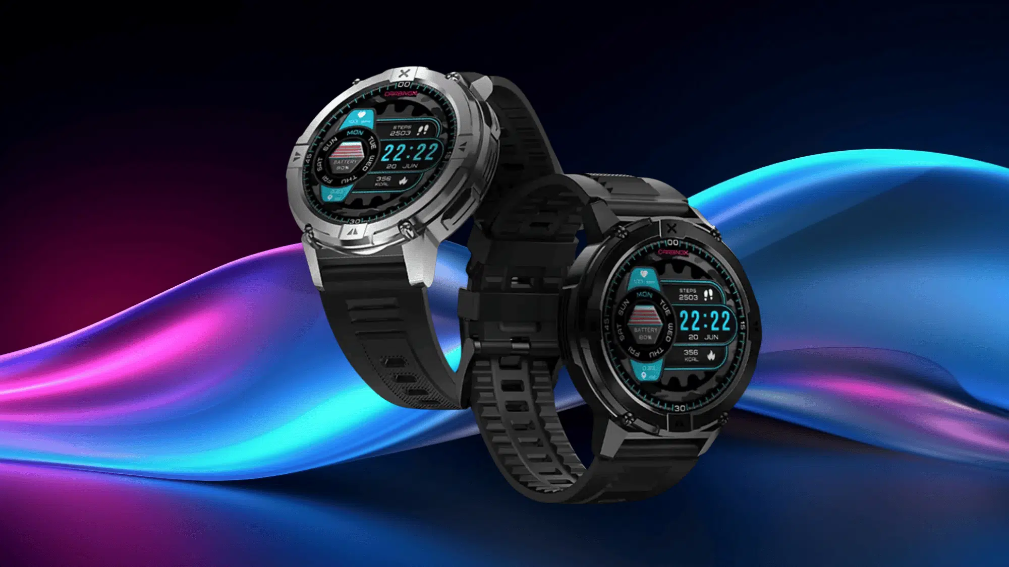 image featuring carbinox lux teal smartwatch