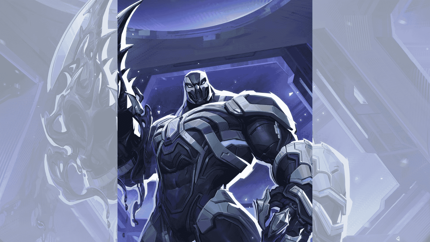 marvel rivals character character venom image on a blurred background presentation