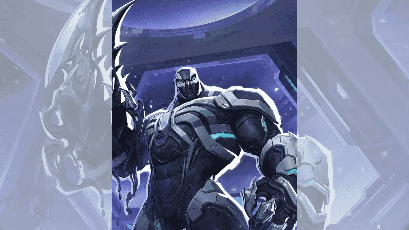 marvel rivals character character venom image on a blurred background presentation