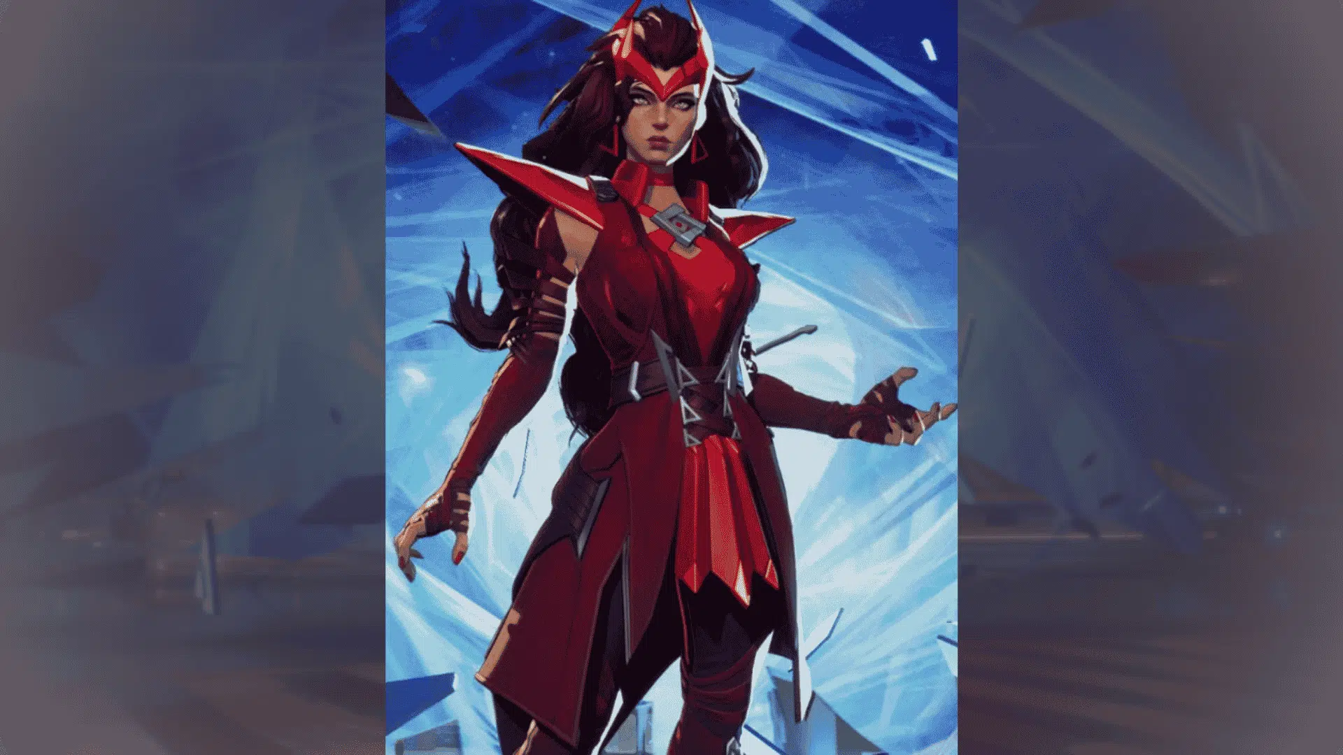 marvel rivals character scarlet witch character image on a blurred background