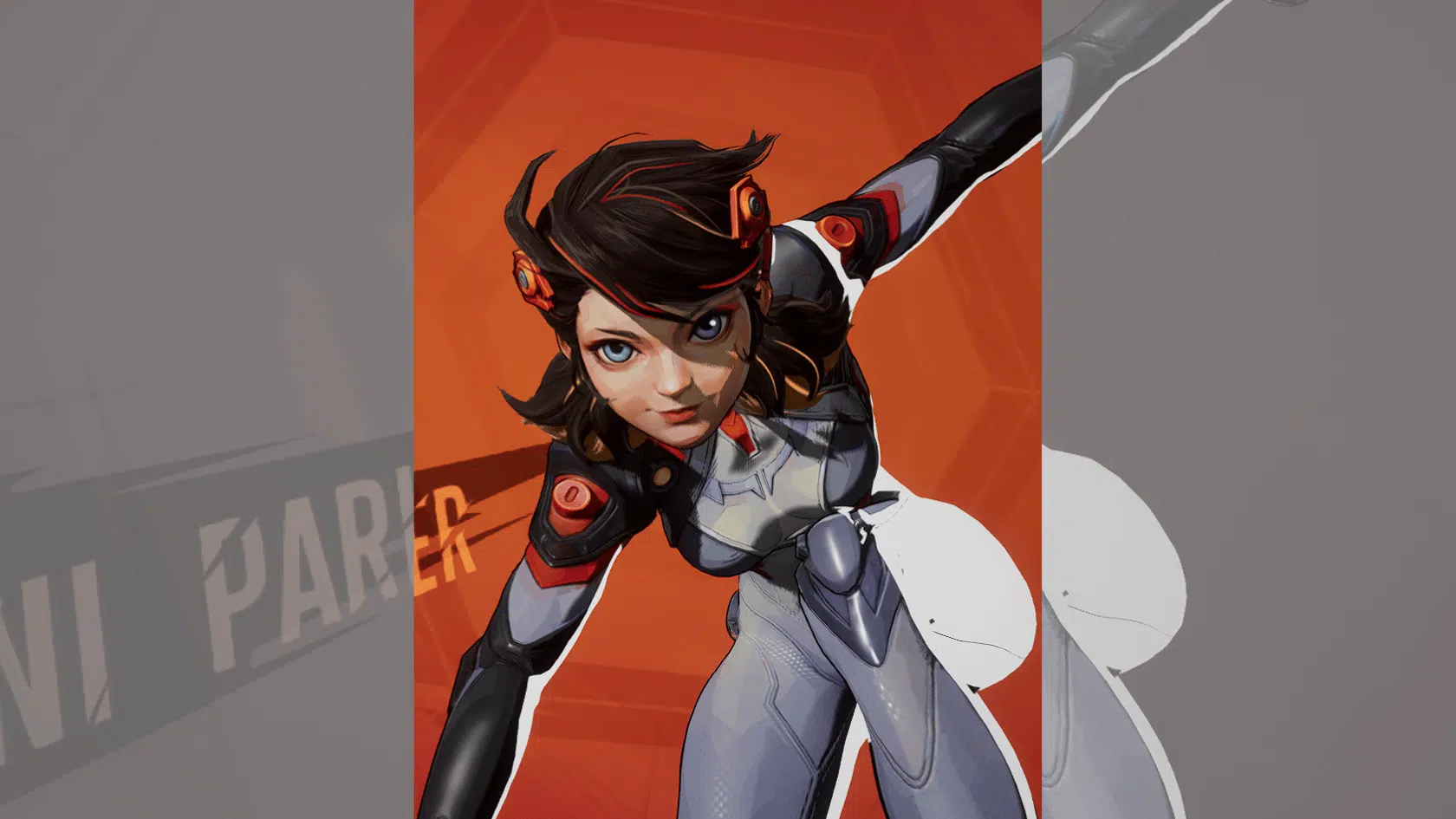 peni parker marvel rivals character image on a blurred background