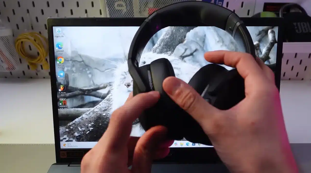 Skullcandy headphones being placed into Bluetooth pairing mode