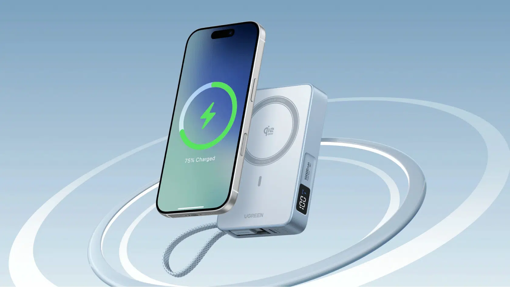 ugreen magflow magnetic power banks with qi2 charging cooling fans usb c cables and portable battery support