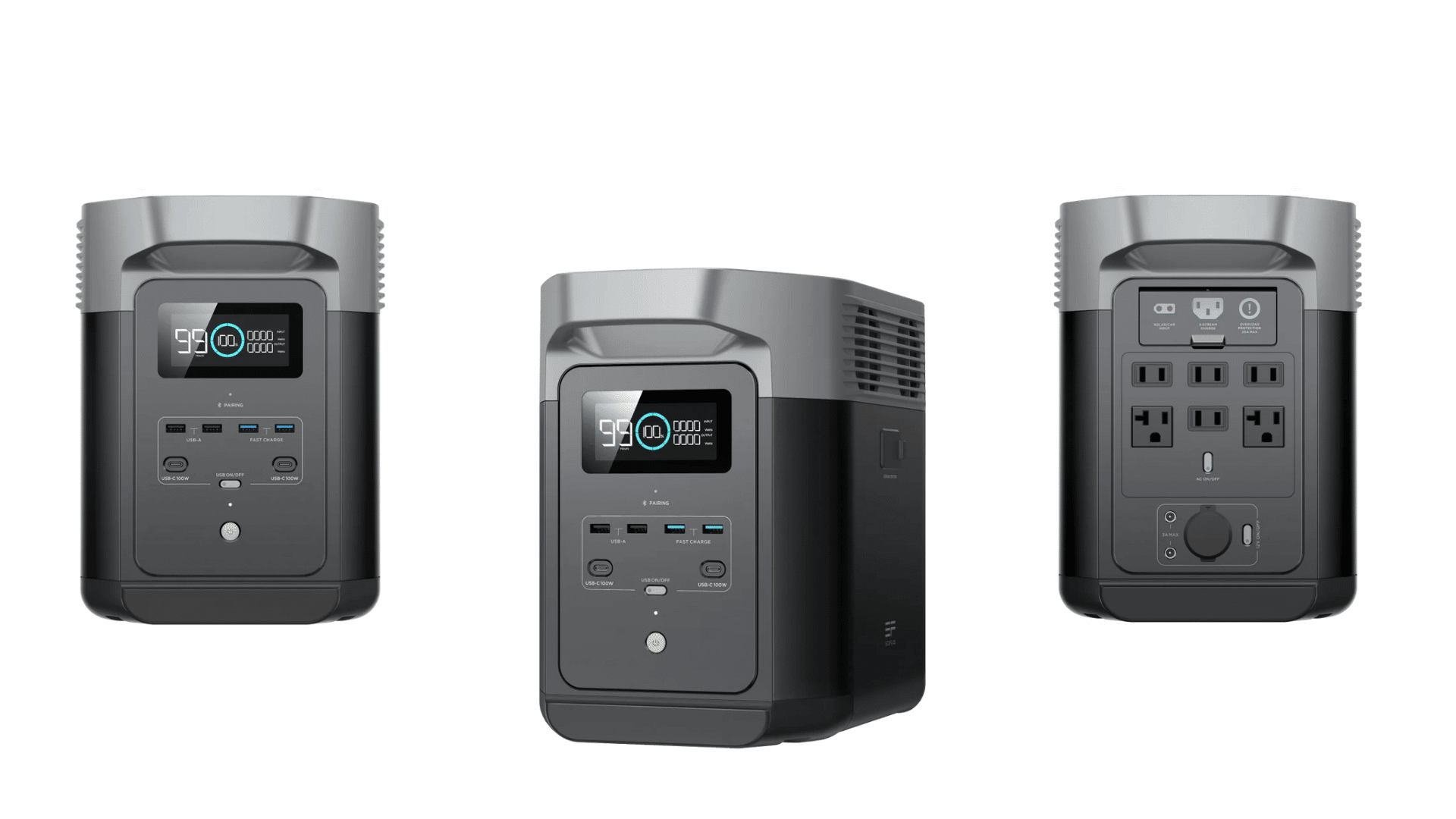 ecoflow delta 2 portable power station for home backup and camping with battery storage features
