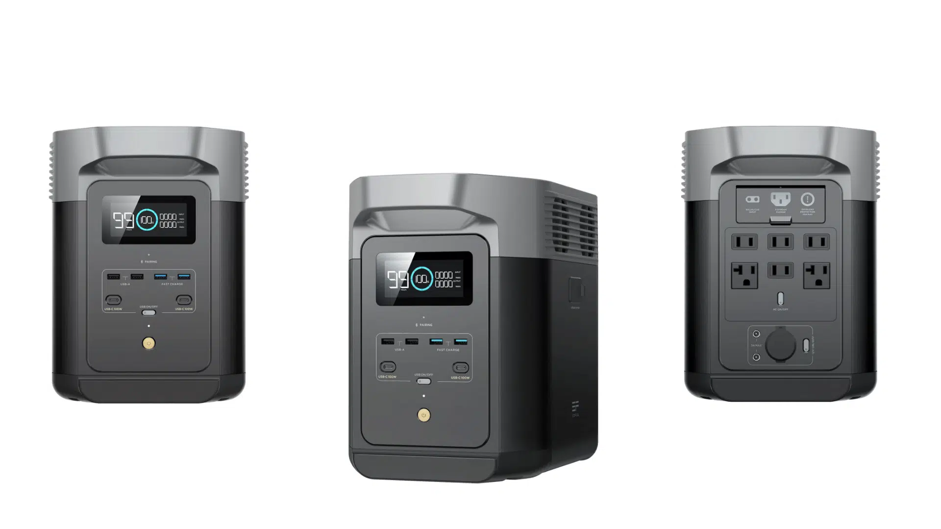 ecoflow delta 2 portable power station for home backup and camping with battery storage features