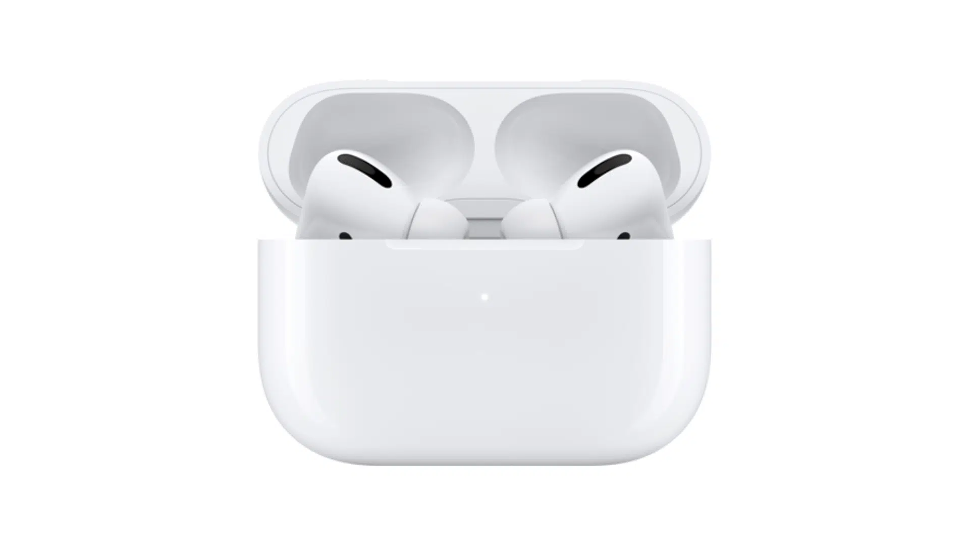 first generation apple airpods pro with charging case shown on clean white background in clear product display