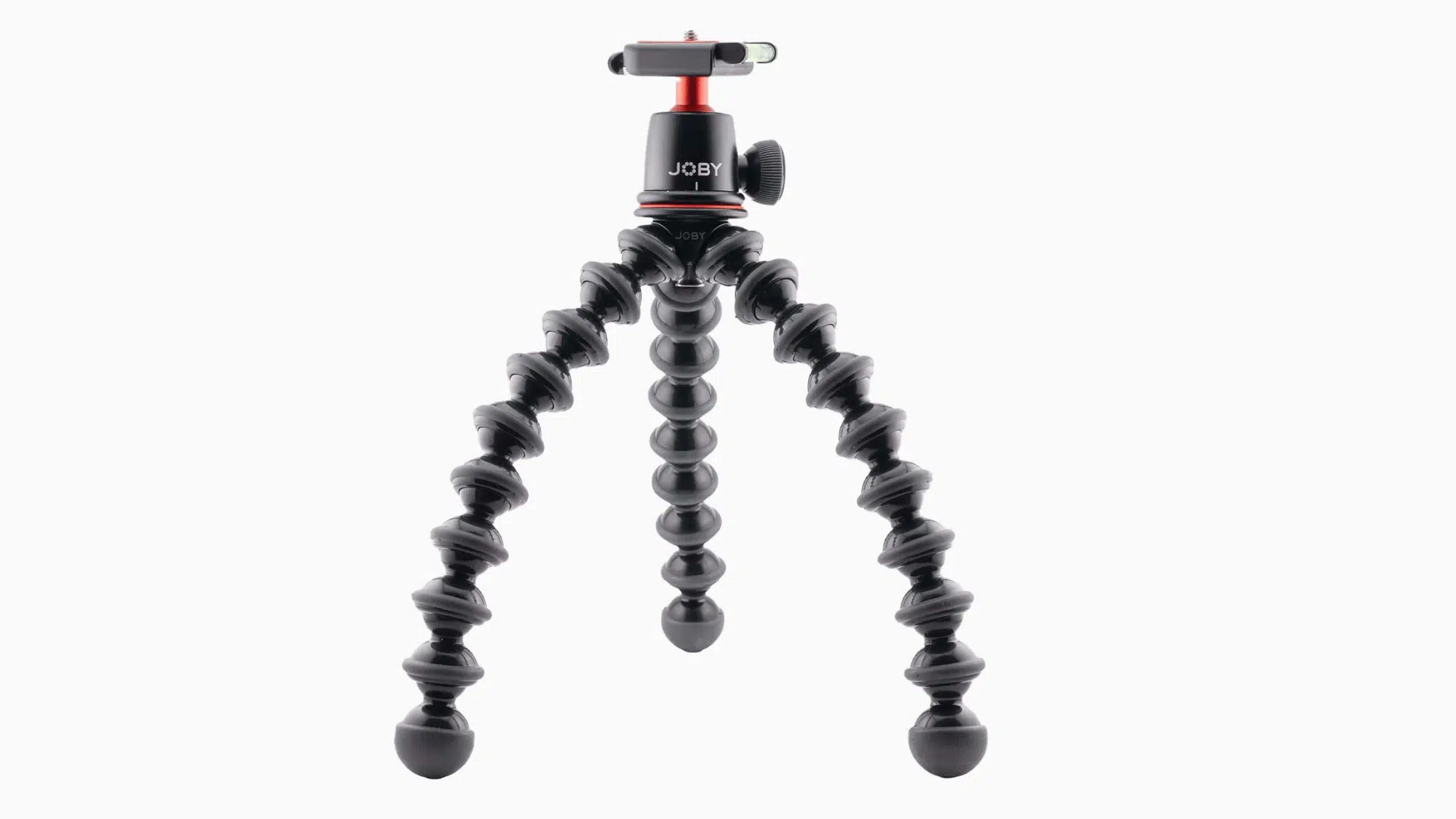 joby tripod with flexible legs on a plain white background