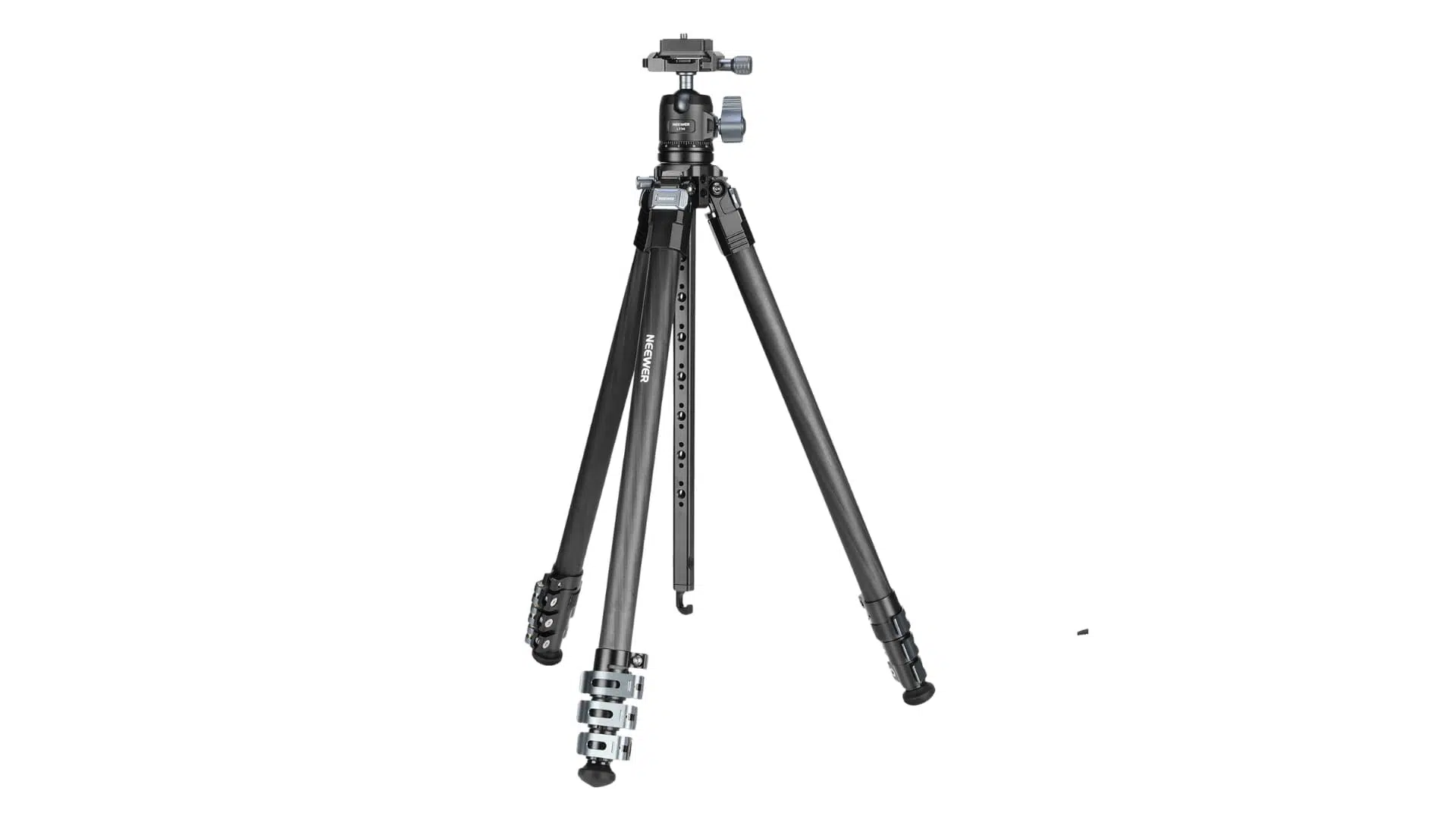 neewer 60.4 inch carbon fiber travel tripod with lightweight black legs and compact design for stable photography during outdoor travel
