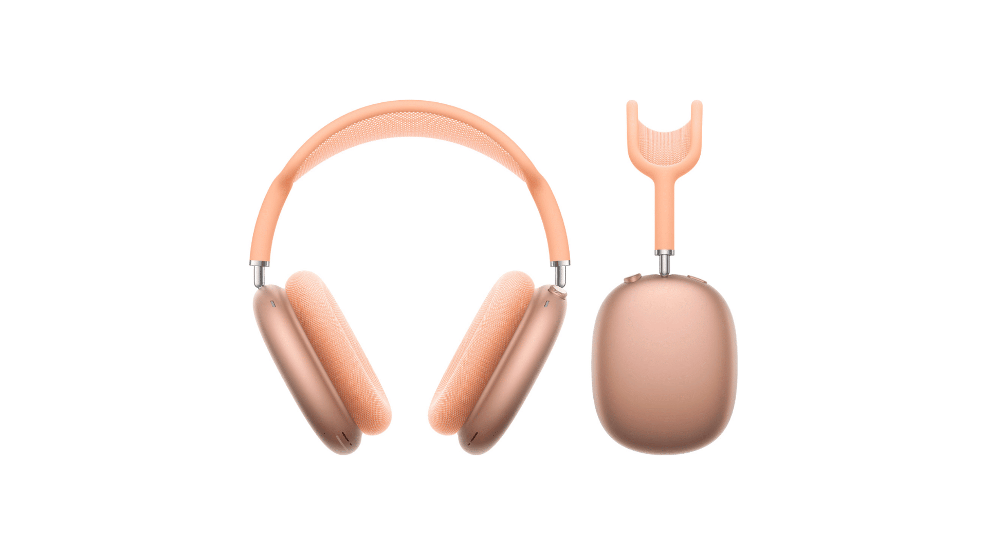 ninth generation apple airpods max on clean white background in a simple product views
