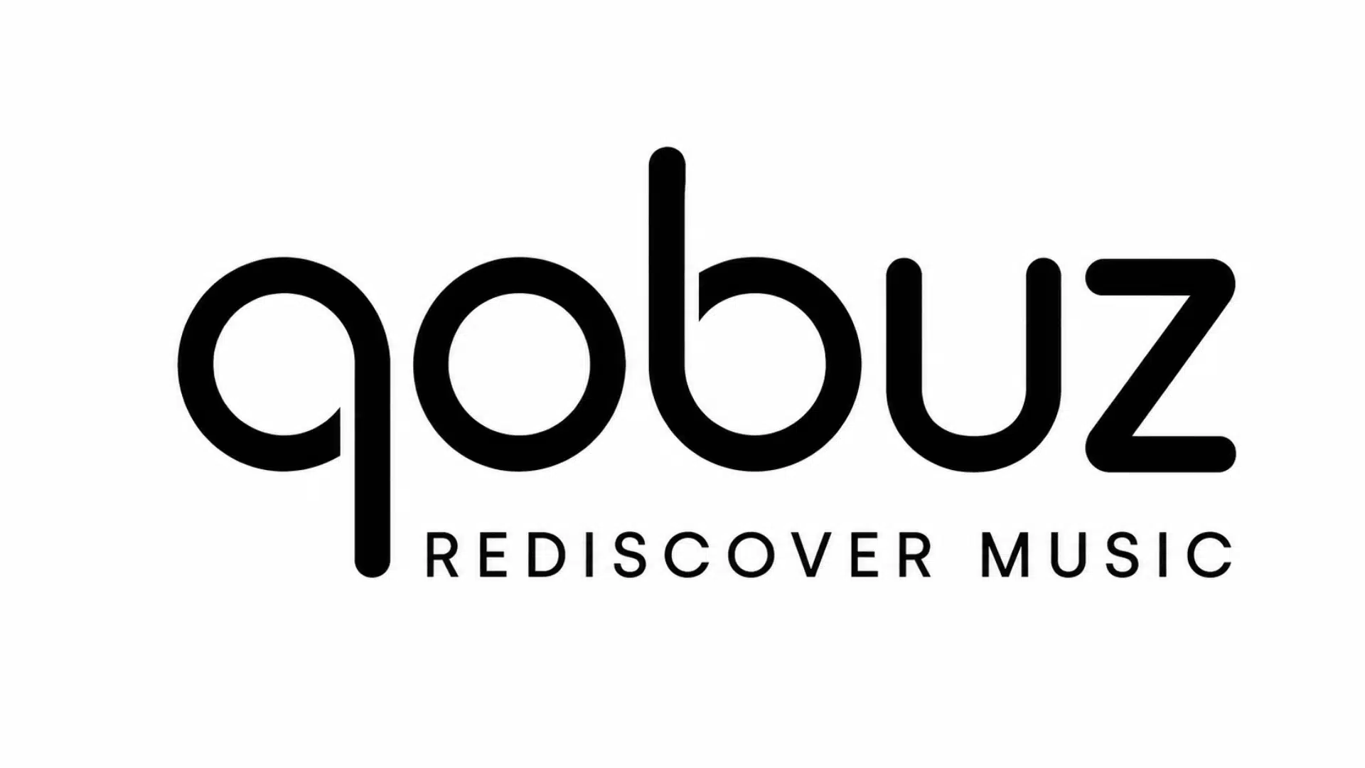 Qobuz logo with black text and the tagline