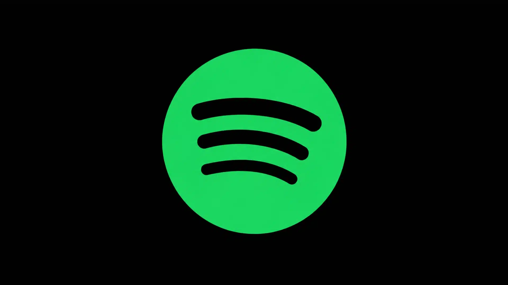 Spotify logo on a black background.