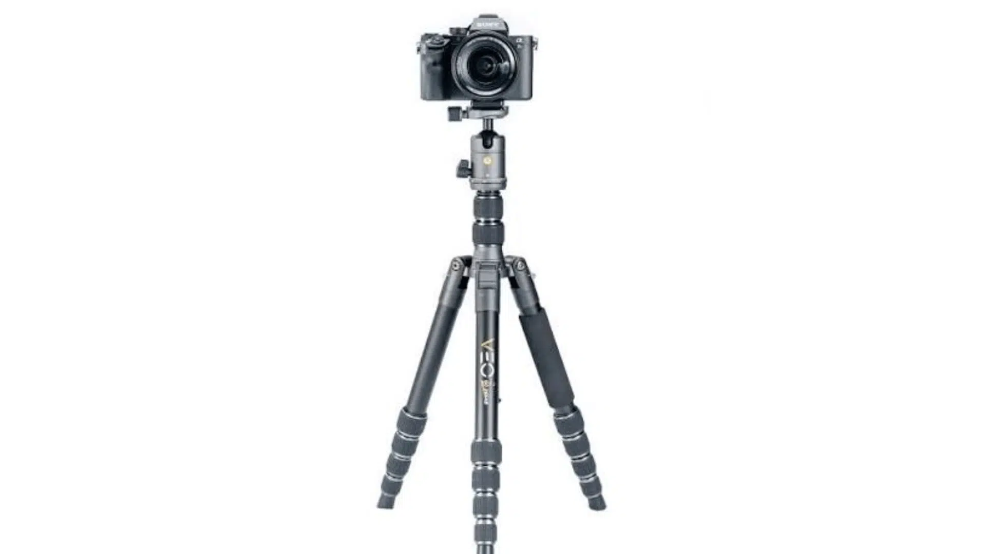 vanguard veo 2 go series travel tripod with compact black design and adjustable legs for outdoor photography