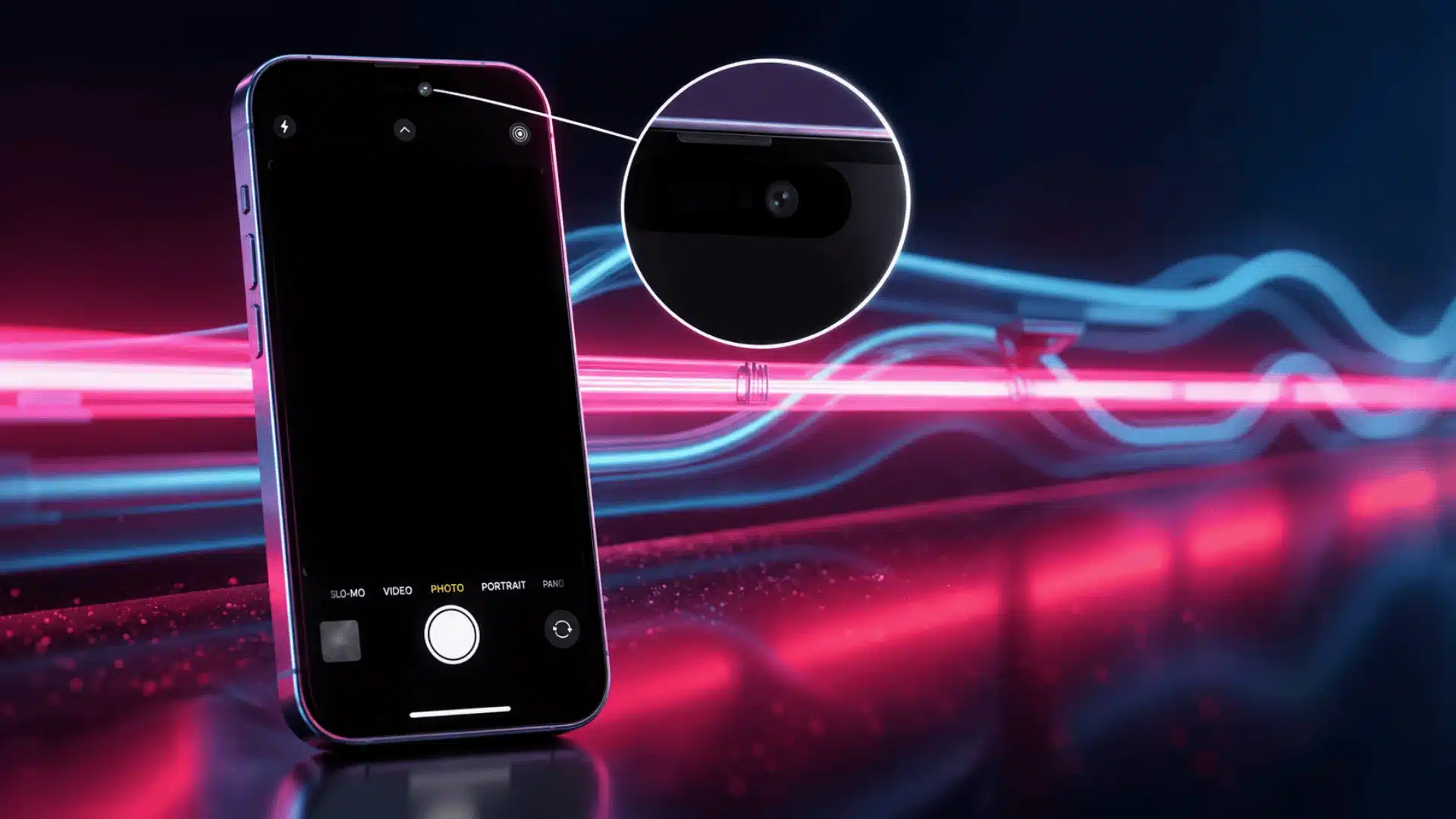 iphone front camera not working with black preview screen and magnified camera sensor view